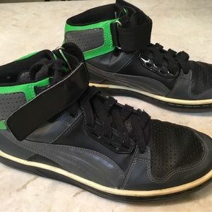 Puma Size 9 Black mid High Athletic Shoes